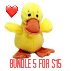 ❤️ Bundle 5 for $15❤️ 1994 Quackers the Duck Beanie Baby 🐣